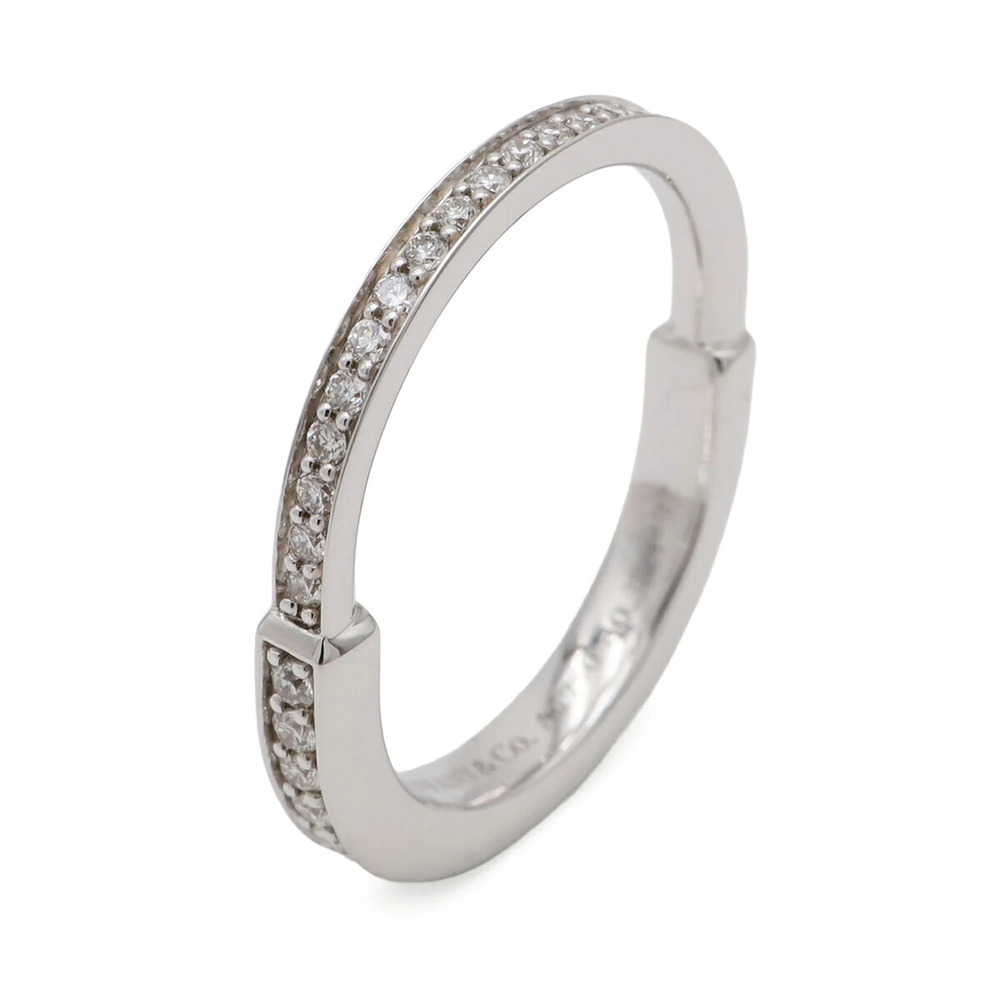TIFFANY&Co. Tiffany Rock Ring, Full Pave Diamond Au750 18KWG White Gold, D0.3...